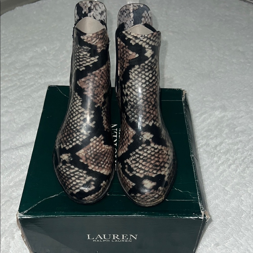 Lauren Ralph Lauren Snake Print Rain Boots